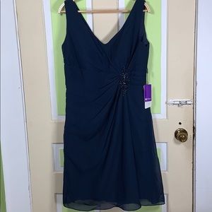 JJ’s House navy sleeveless chiffon cocktail formal